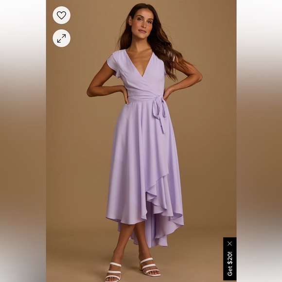 Like New | Lulus French Countryside Lavender High-Low Dress - Picture 2 of 8